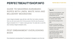 Desktop Screenshot of perfectbeautyshop.info